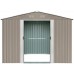 Riwall PRO RMSA 12x10 Brown - zahradní domek kovový 3 x 3,7 m SD-X1210-H170C-B