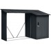Riwall PRO RMWS 3x9 Anthracite - přístřešek na dřevo s kůlnou 2,7 x 1,6 m WS-XDB-E-A