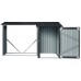 Riwall PRO RMWS 3x9 Anthracite - přístřešek na dřevo s kůlnou 2,7 x 1,6 m WS-XDB-E-A