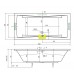 TEIKO Vana Corona obdélníková 190 x 90 cm - HTP systém ECO HYDRO V212190N04T03211