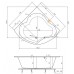 TEIKO Vana Diamant rohová 149x149 cm - HTP systém ECO HYDRO V211149N04T02211