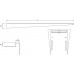ACO ShowerStep přechodová lišta pravá L 1490 mm, H 10 mm, broušený povrch 9010.72.47