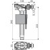 ALCAPLAST Napouštěcí ventil boční pro plastové nádržky A150P-1/2"