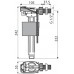 ALCAPLAST Napouštěcí ventil boční kovový závit pro keramické nádržky A16 1/2”
