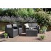 ALLIBERT MONACO Set zahradní s úložným stolem, grafit/šedá 17200031