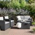 VÝPRODEJ ALLIBERT ARICA Zahradní stolek, 79 x 59 x 42 cm, umělý ratan, hnědý 17200570 POŠKOZENÝ ROH!!