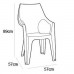 ALLIBERT DANTE Zahradní židle s vysokým opěradlem, 57 x 57 x 89 cm, cappuccino 17187057