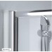 RONAL PL Pur Light jednokřídlé dveře + pevná stěna, 100cm, vlevo, aluchrom/čiré PLG10005007