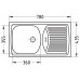 ALVEUS BASIC 150 kuchyňský dřez nerez, 780 x 435 mm, satin 1009158