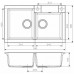 ALVEUS Set ROCK 90 dřez 780x480 mm + baterie AM 20, bílá