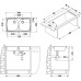 ALVEUS BASIC 160 kuchyňský dřez nerez, 780 x 435 mm, dekor 1039145