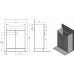 AQUALINE SIMPLEX ECO 60 umyvadlová skříňka včetně umyvadla 58,5x83,5x30,7cm SIME600