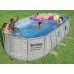 BESTWAY Power Steel Stacked Stone Swim Vista Bazénový set 549 x 274 x 122 cm, kartušová filtrace 56716