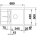 VÝPRODEJ BLANCO Metra 45 S Compact dřez Silgranit, bez excentru, aluminium 519563 POŠKOZENÝ OBAL!!