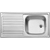BLANCO set TOP EES přírodní nerez 860 x 435 mm + TIVO baterie chrom