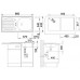 BLANCO set FLEX přírodní nerez 860 x 435 mm + TIVO-S baterie chrom