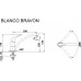BLANCO set TIPO 45 S Compact nerez profilovaný 780 x 500 mm 513675 + BRAVON baterie chrom 518818