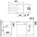 BLANCO set LEMIS 45 S-IF nerez kartáčovaný 860 x 500 mm 523030 + TIVO baterie chrom 517599