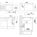 BLANCO set MAGNAT přírodní nerez 860 x 435 mm 511916 + DARAS baterie chrom 517720