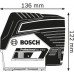 BOSCH GCL 2-50 C křížový laser + BM 3 + RM 2 + 1 x aku 2,0 Ah + L-Boxx 0601066G03