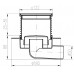 Podlahová vpusť boční DN 50 (PVB50N-PR2) nerez 122 x 122 mm, s přírubou 425