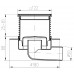 Podlahová vpusť boční DN 50 (PVB50N-L2) nerez 122 x 122 mm, s límcem 425