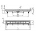 CHUDĚJ Lineární plastový žlab SQUARE 650 mm ke stěně s roštem SQUARE, mat CH-650S3