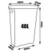 CURVER STYLE 40L Koš na špinavé prádlo 44,8 x 61,5 x 26,5 cm, tmavě hnědý 00709-210
