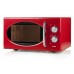 DOMO Mikrovlnná trouba retro 900W, červená DO2925