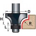EXTOL PREMIUM fréza zaoblovací (vydutá) do dřeva, R3xD21,5xH12, stopka 8mm 8802103