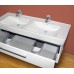 INTEDOOR NORDIC koupelnová skříňka 130 cm, závěsná s umyvadlem, bílá NR 130D 01