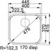 Franke Quadrant QAX 610, 3 1/2", 445x415 mm, nerezový dřez + sifon 101.0286.031