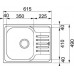 VÝPRODEJ Franke Polar PXN 611-60, 615x490 mm, nerezový dřez + sifon 101.0286.040 PROMÁČKLÝ