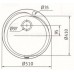 Franke Ronda ROL 610-41, 510 mm, tkaná struktura, nerezový dřez + sifon 101.0286.009