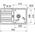 Franke Euroform EFG 614-78, 780x475 mm, fragranitový dřez onyx 114.0250.532