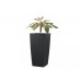 Samozavlažovací květináč G21 Linea ratan černá 28cm 63924530