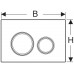 Geberit Sigma21 Ovládací tlačítko, pro 2 množství splachování, kovová barva pochromované 115.884.SI.1