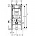 Geberit Duofix montážní prvek pro závěsné WC, 112 cm, se splachovací nádržkou pod omítku Sigma 12 cm 111.300.00.5