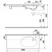 Jika TIGO asymetrické nábytkové umyvadlo 100cm s otvorem, pravé, bílá H8122190001061