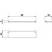 Jika BASIC skleněná polička 40cm, včetně držáků, chrom H3853A10040001