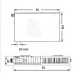 Kermi Therm X2 Plan-V deskový radiátor 11 900 / 800 PTV110900801L1K