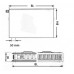 Kermi Therm X2 Plan-V deskový radiátor 12 900 / 500 PTV120900501L1K