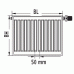 Kermi Therm X2 Profil-VM deskový radiátor, středové připojení,ventil vlevo 22 600 / 1200 FTM220601201L1K