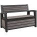 VÝPRODEJ KETER HUDSON STORAGE BENCH 227L Úložná lavice 132,7 x 61,2 x 89 cm, hnědá 17204490 POŠKOZENÝ OBAL, ŠPINAVÝ SEDACÍ DÍL!!