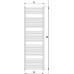 KORADO KORALUX LINEAR COMFORT trubkové otopné těleso 1820/0500 white RAL 9016 KLT-182050-00-10