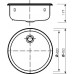 NORMA 526-UT dřez kruhový bez přepadu, nerez, R=40 cm