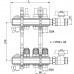 NOVASERVIS rozdělovač s termostatickými ventily, šroubením, průtokoměry, 4 okruhy RZP04