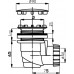 NOVASERVIS sifon vaničkový 60/40 Inox univerzální 470,P