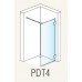 RONAL PDT4 Pur samostatná stěna L-kov, 100-160cm, vpravo, chrom/čiré sklo PDT4DSM31007