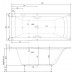 TEIKO Vana Porta 180 L obdélníková 180 x 80 cm - HTP systém ECO HYDRO V212180L04T02211